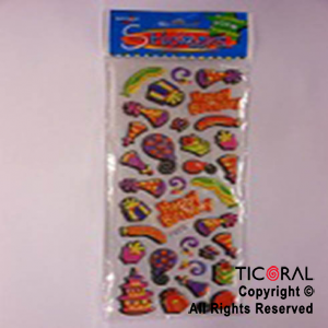 STICKER GLOBOS/TORTAS/CORNETAS HS5436-3 x 12